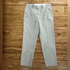 John W Nordstrom Men’s 100% Supima Cotton Lt Beige Wrinkle Free Pants Size 33X32